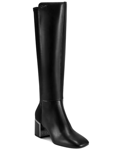 DKNY Women's Kamiah Heeled Knee High Boot Fashion, Black, 8
