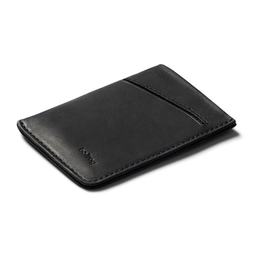 Bellroy Card Sleeve (Premium Leather Card Holder or Minimalist Wallet, Holds 2-8 Cards or Business Cards, Folded Note Storage) - NightForest