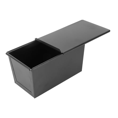 SOLUSTRE 1 Set Black Loaf Pan with Cover Non Stick Bread Baking Mold for Toast Capacity for Home Baking Lightweight Design Easy Cleanup Smooth Edges for Safe Handling