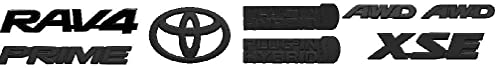 Image of Genuine Toyota Rav4 Prime Hybrid AWD XSE Black Emblem Overlays Set /Kit