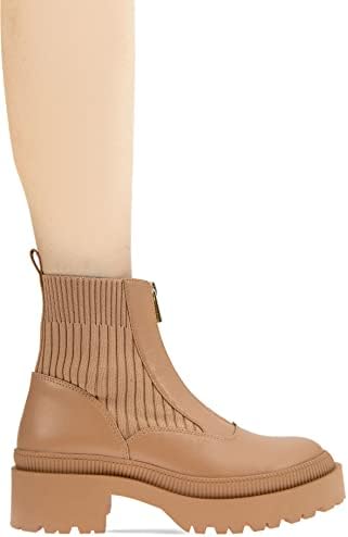 BCBGeneration Women's Montana Combat Boot, Tan, 8 | Image 5