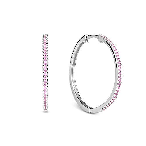 Brinco Life Pavê Zircônias Rosa Claras - 25 mm by Vivara