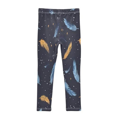 Bolaz Toddler Girls Leggings Printed Yoga Pants Leggings Falling Feathers for Kids2