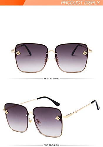 CdyBox Oversized Sunglasses Women Gradient Square Bee Sun Glasses for Lady Fashion Gifts3