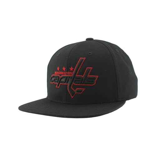 Washington Capitals NHL Officially Licensed Adjustable Snapback Hat Flat Bill Z11 Black Element