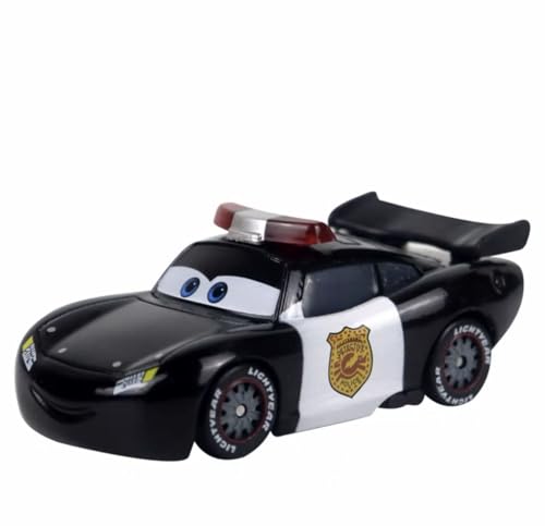 Movie Cars 2 3 Cars Assortment 1：55 Loose Diecast Vehicles Toys (Lightning McQueen Police)
