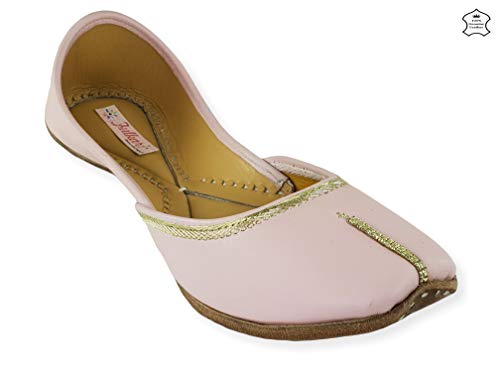 Image of Fulkari Women's Nappa Soft Genuine Leather Juttis | Bite and Pinch Free Jutis | Punjabi Jutti For Ladies | Casual Flat Stylish Mojari | Ethnic Flats For Girls |