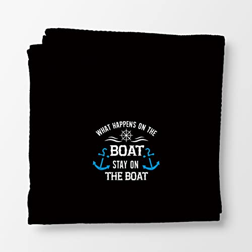 What Happens On The Boat Stays On The Boat Kitchen Towels Dish Towels,Blue Anchor Decorative College Dorm Towels,Book Lovers Bookworm Students Classmates Son Daughter Gifts #TOP5