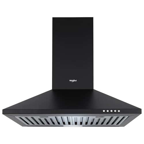 Whirlpool 60cm 900 m3/hr Baffle Filter Kitchen Chimney with 5 Years WARR on Motor | CLASSIC PLUS BF 60 BK HOOD | Black | 3 Speed Push Button Control view 1