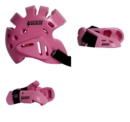 ProForce Lightning Karate Martial Arts Sparring Deluxe 6 Piece Package Deal w/Ultra Lightning Kicks & Free Mouthpiece Pink Size Child Med