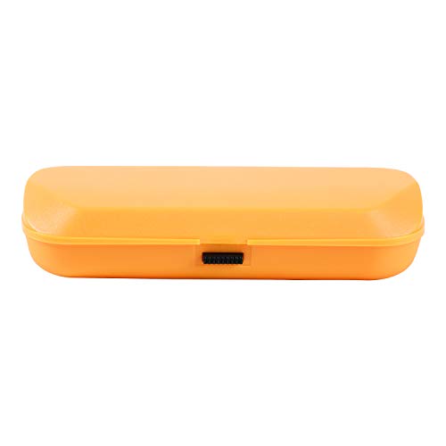 Image of VIVID Vision Unisex Adult Lightweight Eyewear Specs Case Cover | Free With Cleaning Cloth | Protect Eye Glasses | Plastic | Spectacles | Cases | IC - 634 ABS Orange with Cloth