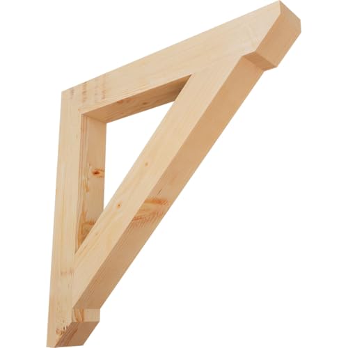 3 1/2"W x 30"D x 30"H Traditional Slat Smooth Bracket, Douglas Fir