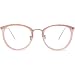 Amomoma Womens Fashion Clear Lens Round Frame Eye Glasses AM5001 Pink Frame/Clear Lens