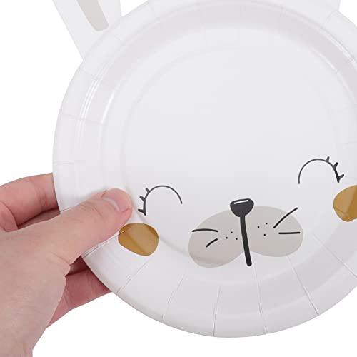 Lifkome Bunny Plates Easter Paper Plates 20Pcs Bunny Rabbit Shaped Plates Disposable Dessert Serving Dish Spring Party Dinnerware For Easter Holiday Kids Birthday Table Decor Easter Plates #TOP4