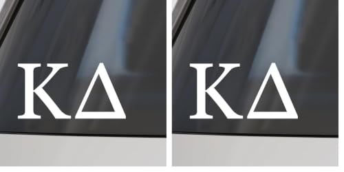 Image of Sorority Shop Kappa Delta Car Decal Sticker- Greek Letters Design, Officially Licensed Kappa Delta Sorority Window Sticker (Pack of 2)