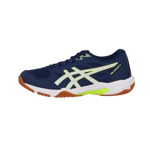 ASICS Herren Gel-Rocket 11 Sneaker, Blau, Gelb, Blau (Expanse Safety...