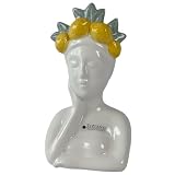 Tiziano® Büste Antonia Creme-Weiß– Keramik Dekofigur mit Zitronenkranz