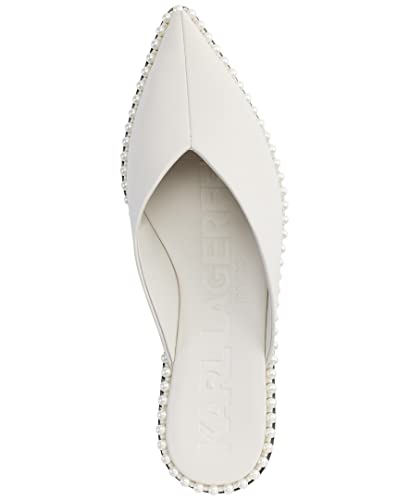 Image of Karl Lagerfeld Women's Vyra Studded Slip on Loafer Mule with Pointed Toe