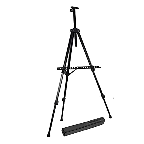 Artify 66 Inches Double Tier Easel Stand,Adjustable Height from 22-66”,3 in 1, for Painting and Display with an Environmental Friendly Carrying Bag and Spare Parts, Aluminum