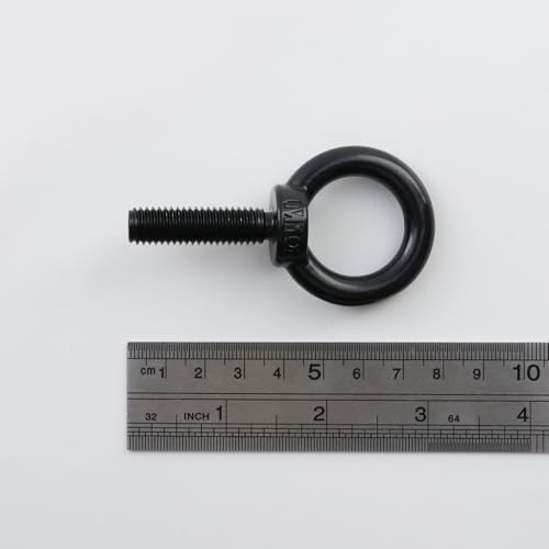 Image of 4Pcs M10 Ring Eye Bolt Threaded Nuts,Stainless Steel Eye Bolts with Nuts Washers,35mm Thread Length Eyebolts for DIY, Furniture, Swing, and Outdoor Use