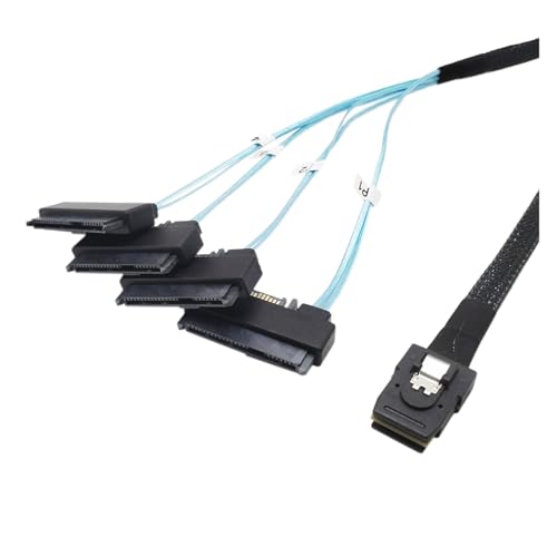 Cable SFF8087 a S/AS SFF-8087 con adaptador de alimentación SATA 1m miniatura 2