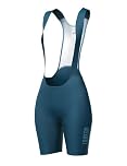 LAMEDA Bike Shorts Womens Padded Cycling Bibs Women High Waisted with Padding Breathable Bicycle Shorts for Biking Road, Blue Bibs, M