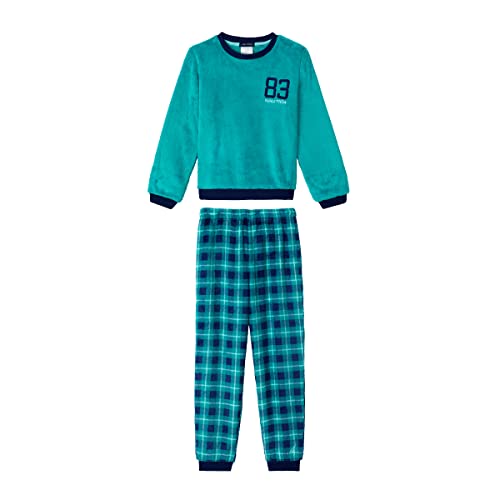 Nautica Boys Pajama Pants And Fleece Sleep Shirt Sets 2 Piece Velvet Fleece Sweatshirt And Pajamas Pant Set For Boys Sleep Teal-Navy #TOP27