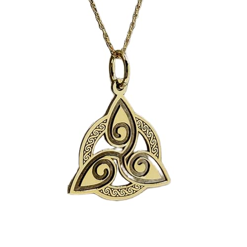 Collier triskèle en argent sterling plaqué or LKBEADS élégant