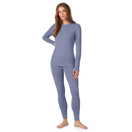 Cuddl Duds Womens Fleece Lined Thermal Base Layer Set – Long Slee...