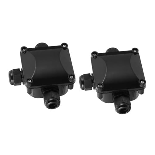 HIAKDOFT 2個 防水ジャンクションボックス 屋外用路電気接続ケース 規格 耐衝撃設計 ガーデンライト街灯対応 電線対応