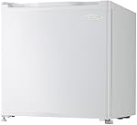 Danby DCR016A3WDB 1.6 Cu. Ft. Compact Refrigerator, Energy Star Mini Fridge with Freezer, Reversible Door & CanStor Beverage Dispenser, White