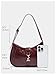 RoseSeek Women's Retro Vintage Zipper Shoulder Bag Adjustable Strap Elegant Underarm Purse Hobo Handbags Burgundy One Size