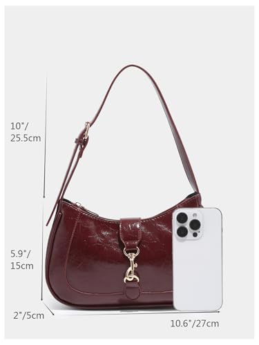RoseSeek Retro Zipper Shoulder Bag