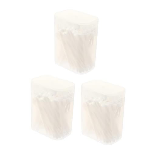 Mikinona 3 Boxes Cotton Ear Swabs Disposable Ears Cleaner Tool for Adults Boys and Girls