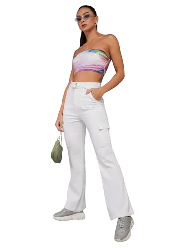 Jean taille haute femme denim extensible coupe régulière droite Dolce Crudo