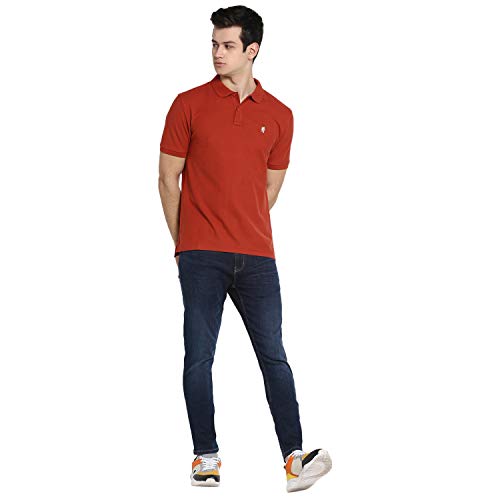 Image of Red Tape Men's Solid Regular Fit Polo