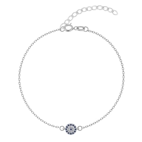 HighSpark 925 Silver Designer Evil Eye Anklet Payal.