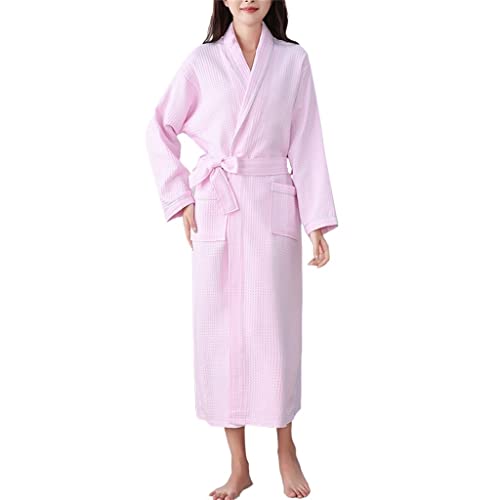 Peignoir de maison rose doux pour femme : un cocon de tendresse long M