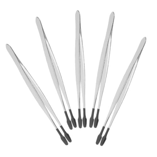 VINTORKY 5 Piezas clip de sello pinzas de pescado pinzas dobladas pinzas de cocina sellos aplique herramienta aplicadora de pestañas pinzas de acero inoxidable Acero inoxidable martensítico