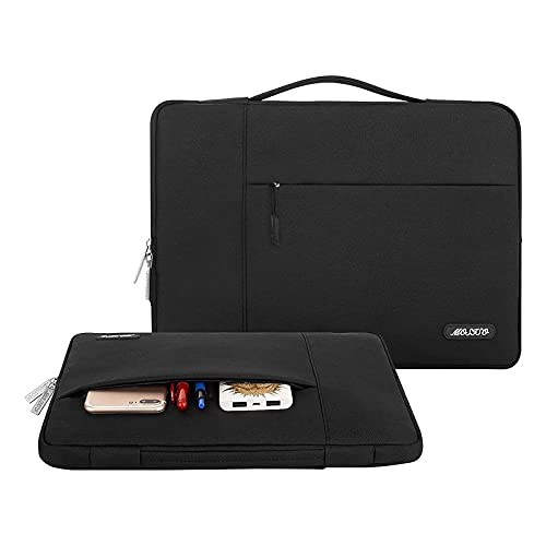 MOSISO Laptop Case 13.3 inch, 13-13.3 inch Laptop Sleeve with Handle Compatible with MacBook Air/Pro 13/Pro 14 M5 M4 M3 M2 M1,HP Dell ASUS Lenovo, Polyester Multifunctional Computer Bag, Black