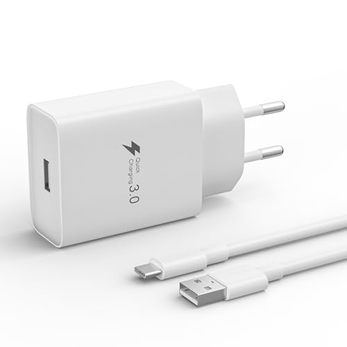 Cargador Tipo C Carga Rápida para Xiaomi Redmi 14C 13C Note 14 13 12 Pro/11 9/11 9 Pro/9T/9S/8 8T 7 10S, Mi Note 10 Lite, Mi A2 A3/10T Lite/10T Pro/11T, Cargador rápida con Cable de 2m