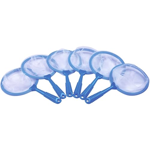 Set of 6 â€“ 9\" Science Exploration Nets for Water Play, Nature Walks & STEM Discovery â€“ Sensory Learning Tools for Kids Ages 3+