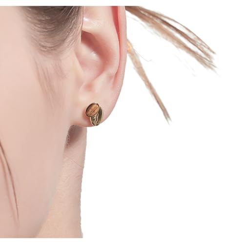 Small exquisite earrings, Coffee bean design earrings, Earrings with unique personality, 925 silver nails, Fashion gifts for women, Women's jewelry,M27333