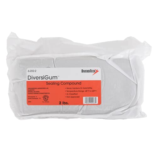 DiversiTech 6-202-2 DiversiGum Dark Gray Sealing Compound, 2 lb Slug