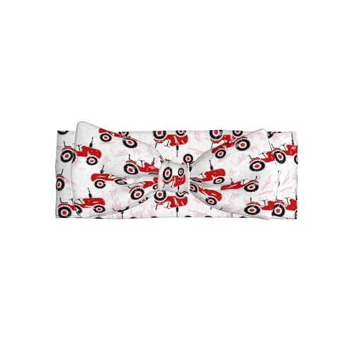 Red Wheeled Tractors Baby Girl Bows Headbands Baby Girls Newborn Headbands Infant Toddlers 0-6 Months