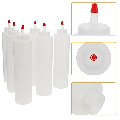 Lurrose 6Pcs Knijp Squirt Fles Kruiderij Squeeze Flessen Saus Dispensers Olie Squeeze Flessen Voor Ketchup Mosterd… - Image 7