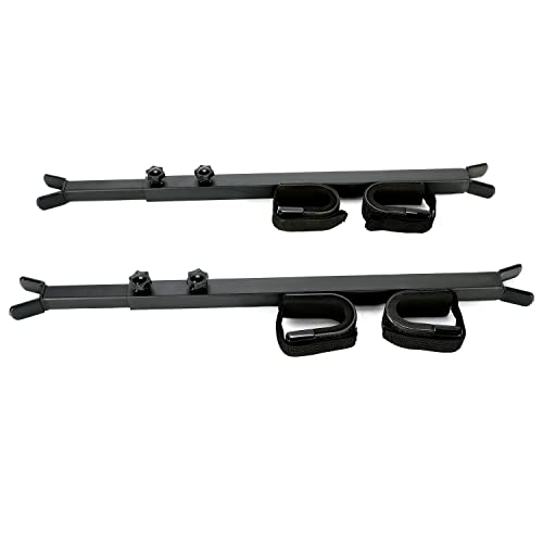 ALMULOO 23-31" Adjustable Gun Rack Carrier Compatible with Ranger 500, 800 Full/Mid Size & Crew UTV Overhand Roof Rifle Gun Holder Steel by ALMULOO - Image 3