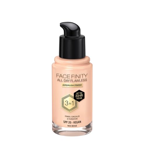 Image of Max Factor Facefinity All Day Flawless 3-in-1 Foundation - N55 Beige, 30ml