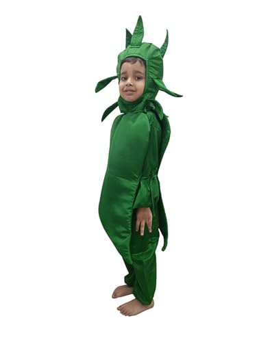 Image of BookMyCostume Green Chilli Hari Mirch Vegetable Kids Fancy Dress Costume 5-6 years