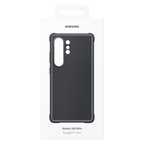 Image of Samsung Galaxy S25 Ultra Rugged Phone Case, Protective Cover, Durable Raised Edges, Shockproof, Enhanced Stability, Sleek and Modern Design, US Version, EF-RS938CBEGUS, Black